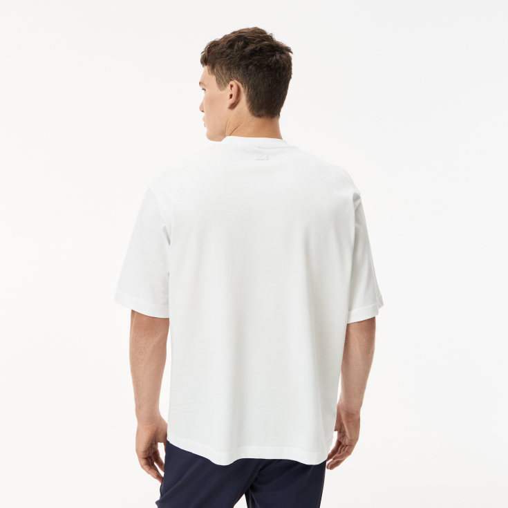 Мужская футболка Lacoste Loose Fit из органического хлопка Мужская футболка Lacoste Loose Fit из органического хлопка