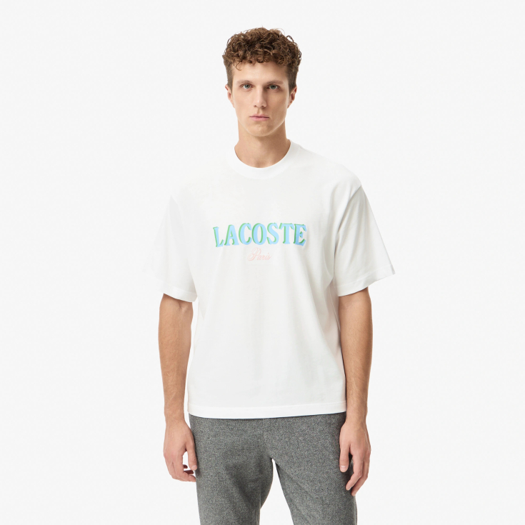 Мужская футболка Lacoste Loose Fit из органического хлопка Мужская футболка Lacoste Loose Fit из органического хлопка