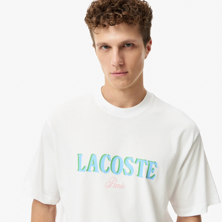 Мужская футболка Lacoste Loose Fit из органического хлопка Мужская футболка Lacoste Loose Fit из органического хлопка