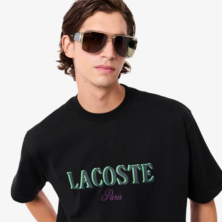 Мужская футболка Lacoste Loose Fit из органического хлопка Мужская футболка Lacoste Loose Fit из органического хлопка