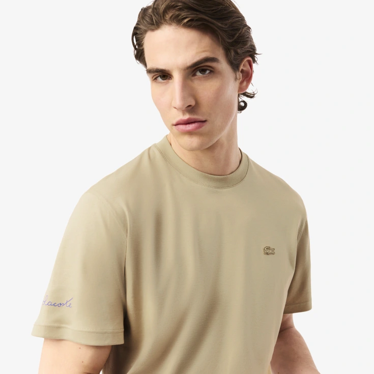 Мужская хлопковая футболка Lacoste Мужская хлопковая футболка Lacoste