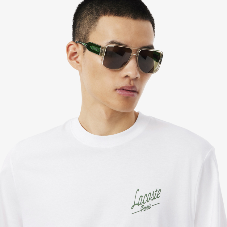 Мужская хлопковая футболка Lacoste Classic Fit Мужская хлопковая футболка Lacoste Classic Fit