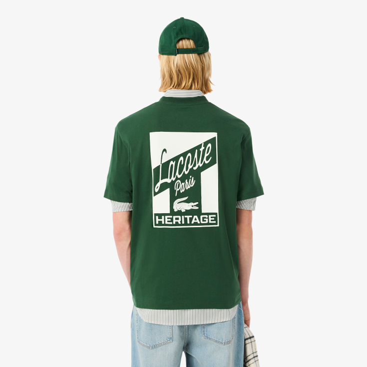 Мужская хлопковая футболка Lacoste Classic Fit Мужская хлопковая футболка Lacoste Classic Fit