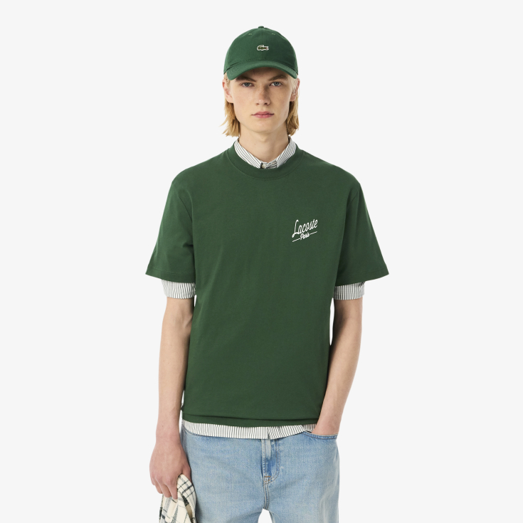 Мужская хлопковая футболка Lacoste Classic Fit Мужская хлопковая футболка Lacoste Classic Fit