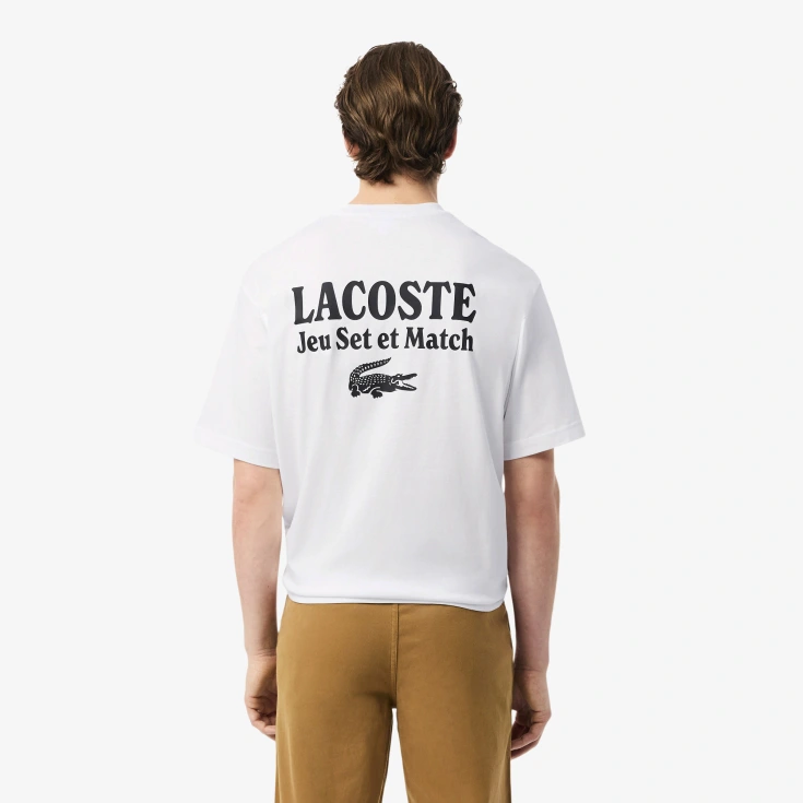 Мужская футболка Lacoste Loose Fit из органического хлопка Мужская футболка Lacoste Loose Fit из органического хлопка