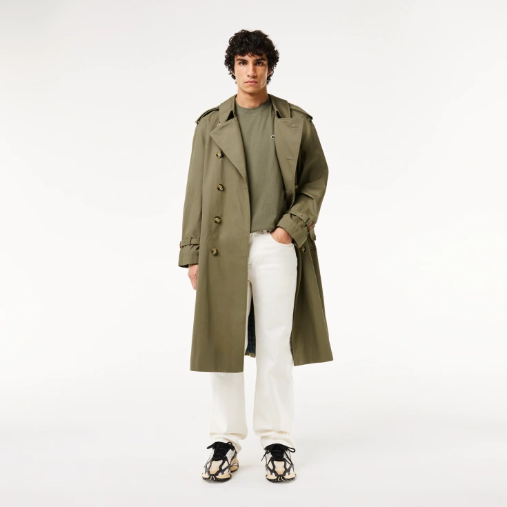 Мужская хлопковая футболка Lacoste с коротким рукавом Мужская хлопковая футболка Lacoste с коротким рукавом