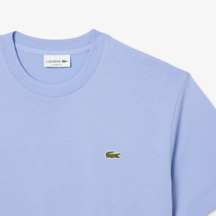 Мужская хлопковая футболка Lacoste с коротким рукавом Мужская хлопковая футболка Lacoste с коротким рукавом