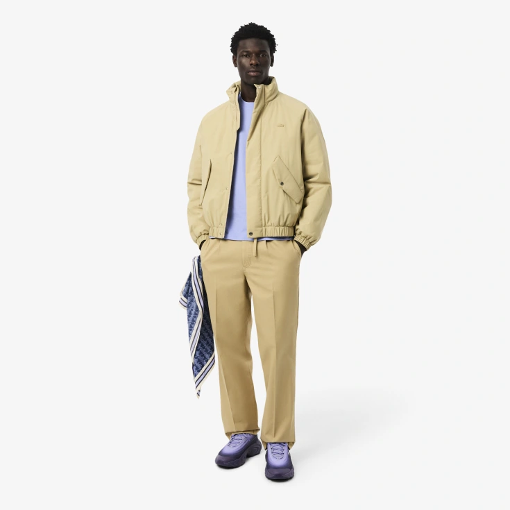 Мужская хлопковая футболка Lacoste с коротким рукавом Мужская хлопковая футболка Lacoste с коротким рукавом