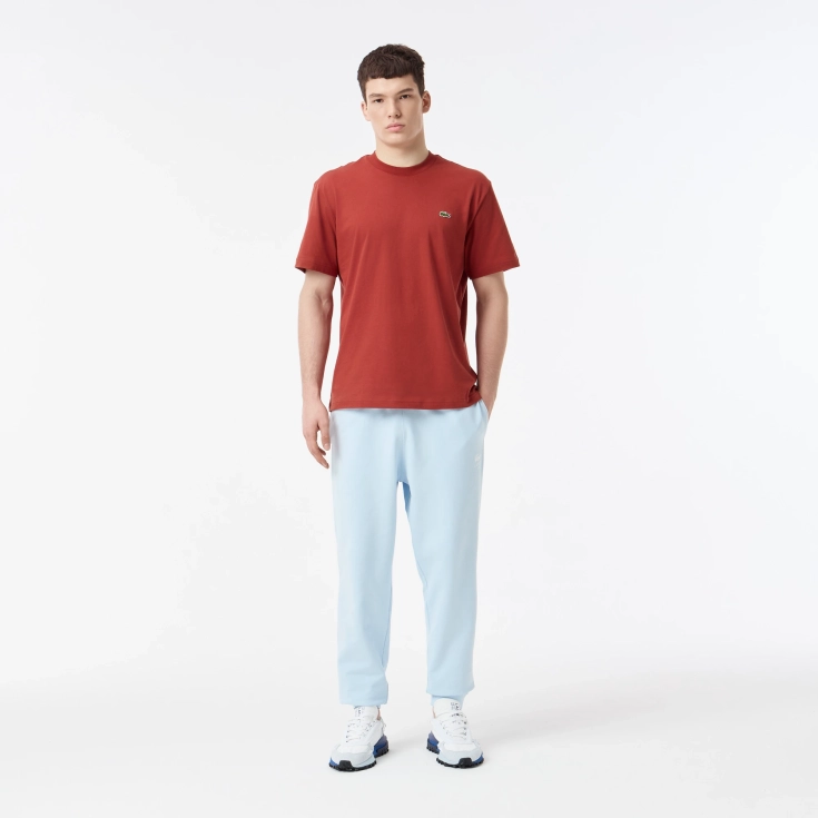 Мужская хлопковая футболка Lacoste с коротким рукавом Мужская хлопковая футболка Lacoste с коротким рукавом