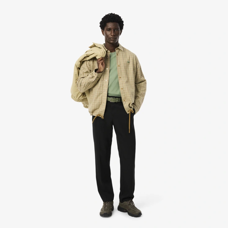 Мужская хлопковая футболка Lacoste с коротким рукавом Мужская хлопковая футболка Lacoste с коротким рукавом