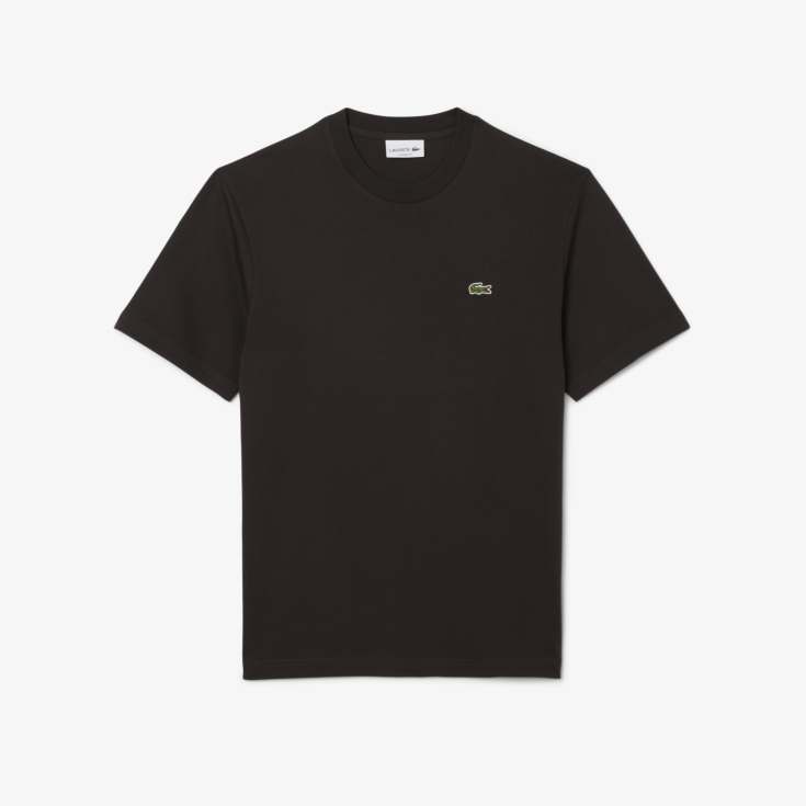 Мужская хлопковая футболка Lacoste с коротким рукавом Мужская хлопковая футболка Lacoste с коротким рукавом