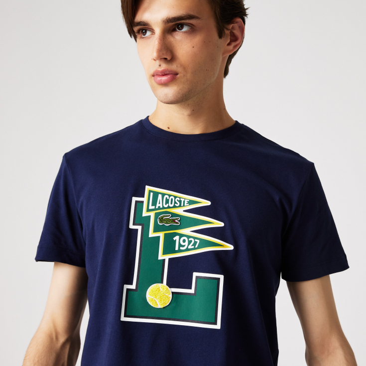 Мужская хлопковая футболка Lacoste Мужская хлопковая футболка Lacoste