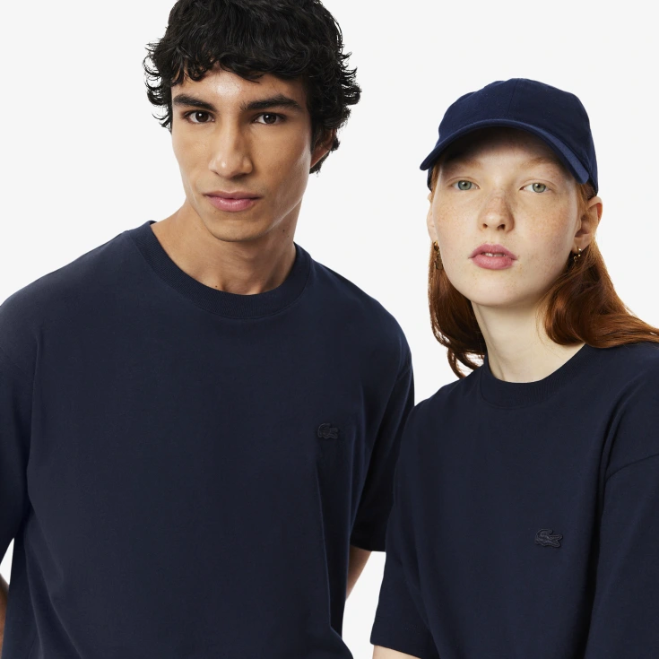 Мужская футболка Lacoste Loose Fit из органического хлопка Мужская футболка Lacoste Loose Fit из органического хлопка