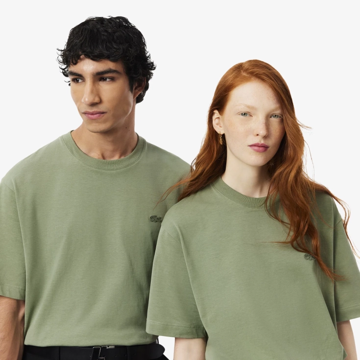 Мужская футболка Lacoste Loose Fit из органического хлопка Мужская футболка Lacoste Loose Fit из органического хлопка