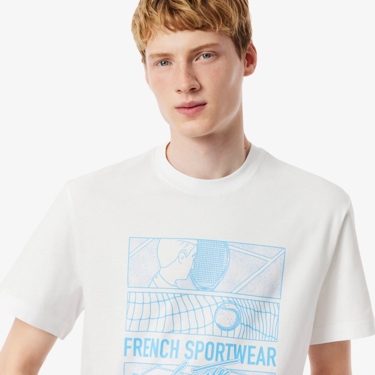 Мужская хлопковая футболка Lacoste Мужская хлопковая футболка Lacoste