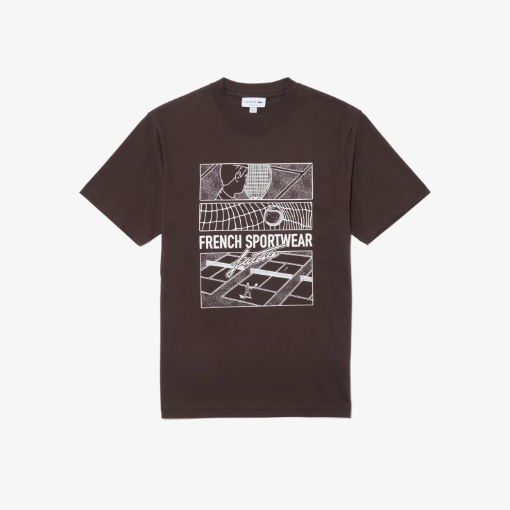 Мужская хлопковая футболка Lacoste Мужская хлопковая футболка Lacoste