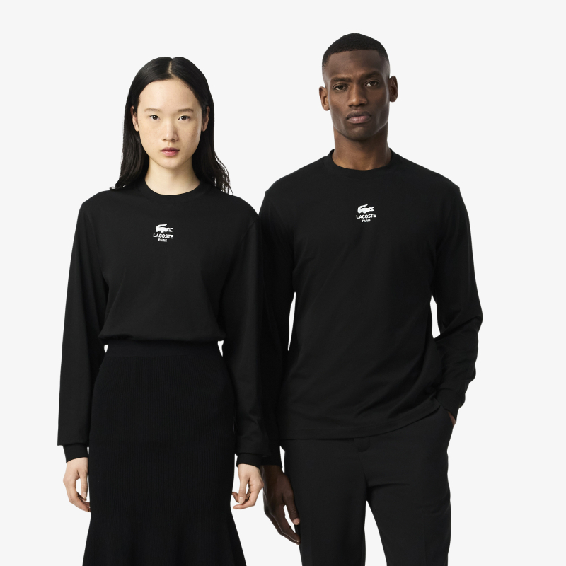 Мужская хлопковая футболка Lacoste Classic Fit с длинным рукавом, Чёрный
Мужская хлопковая футболка Lacoste Classic Fit с длинным рукавом, Чёрный