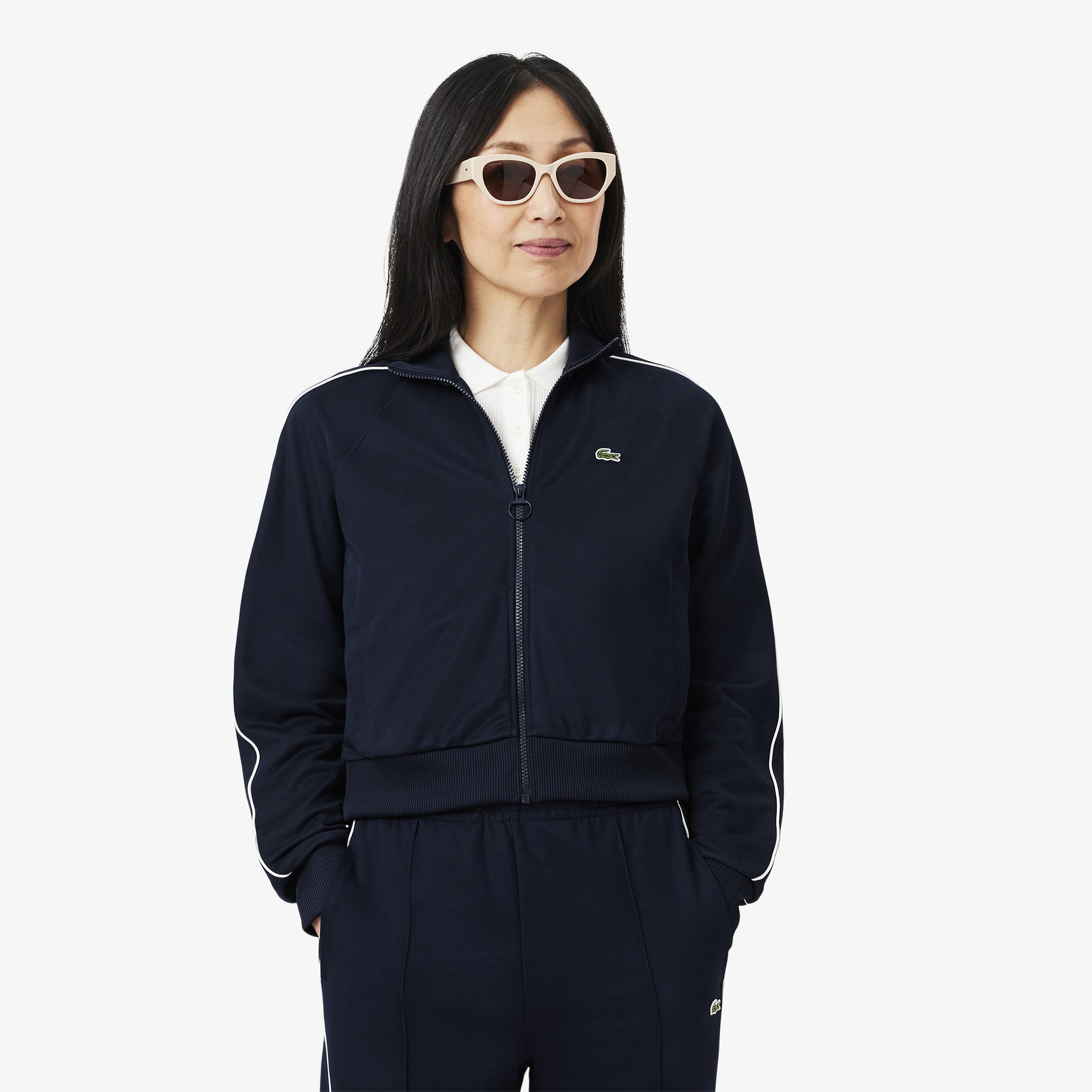 Женская короткая спортивная ветровка Lacoste Paris, синий, арт. SF7234