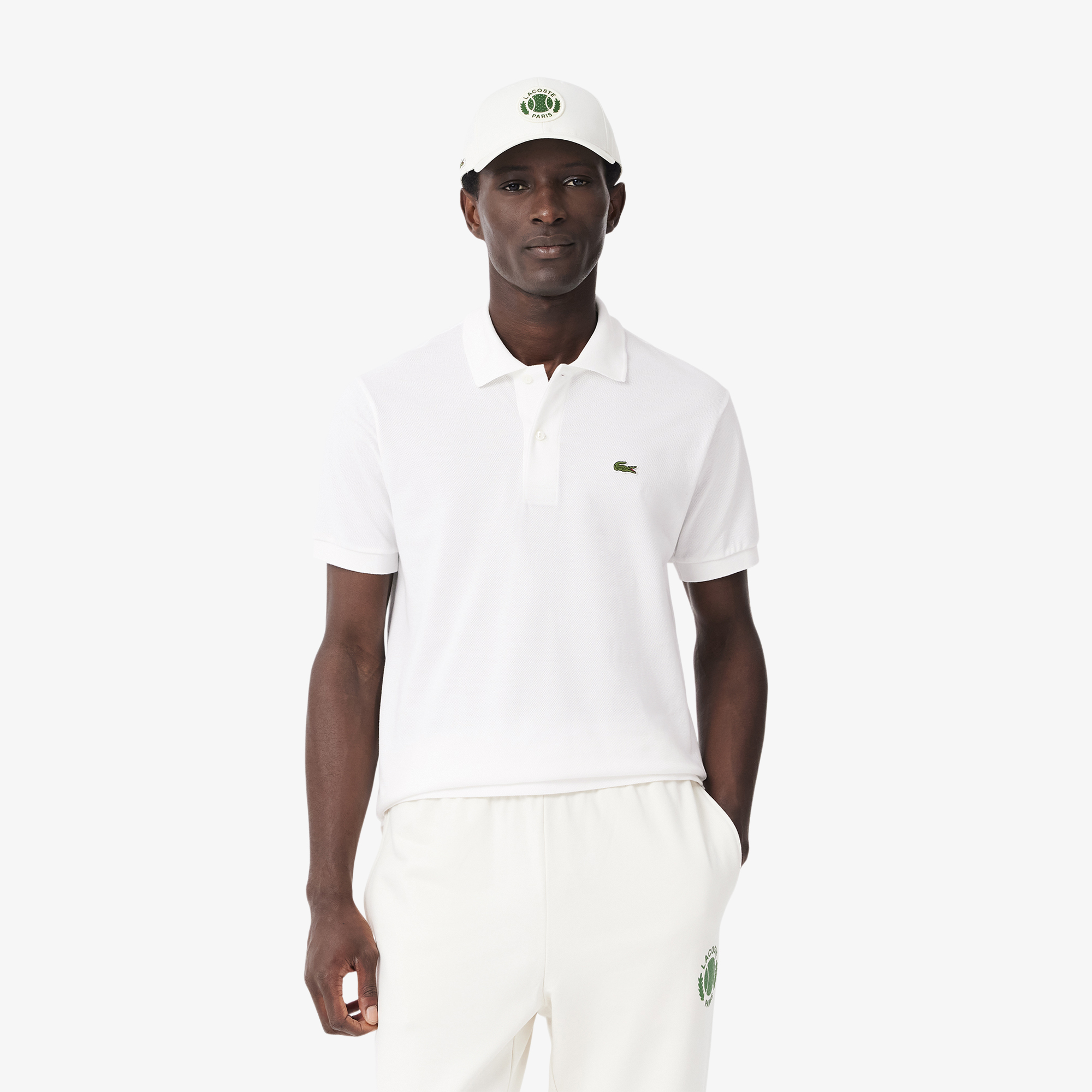 Мужское поло Lacoste L1212 Classic Fit, белый, арт. L1212