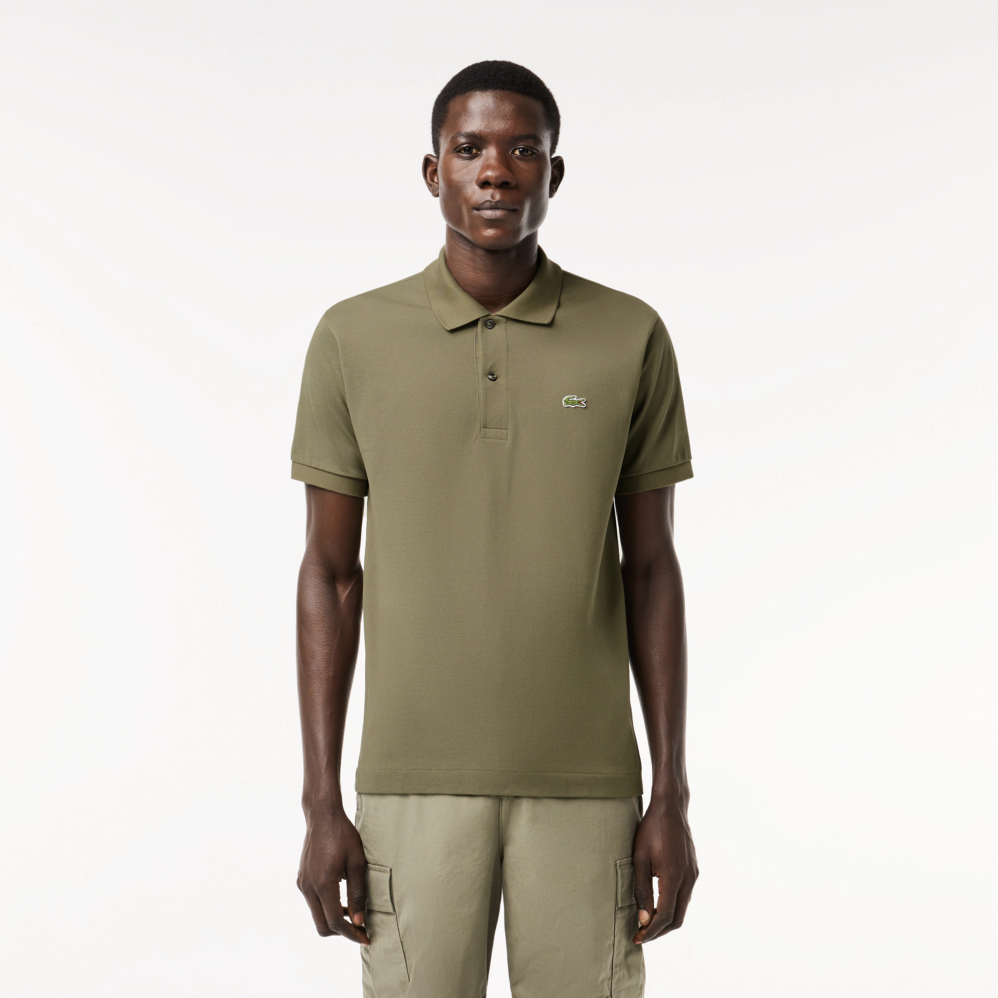 Мужское поло Lacoste L1212 Classic Fit, зеленый, арт. L1212