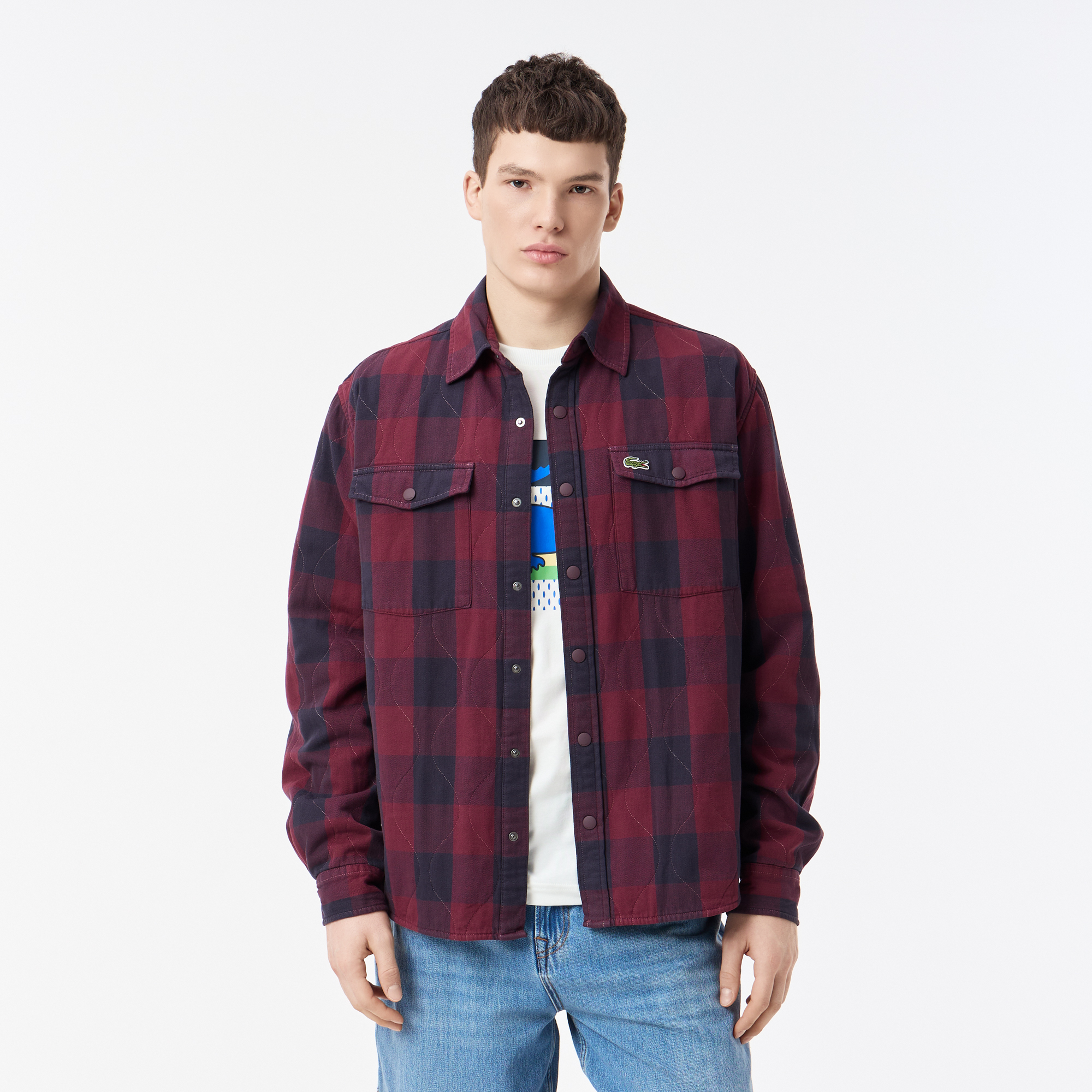 

Мужская рубашка Lacoste свободного кроя, Красный