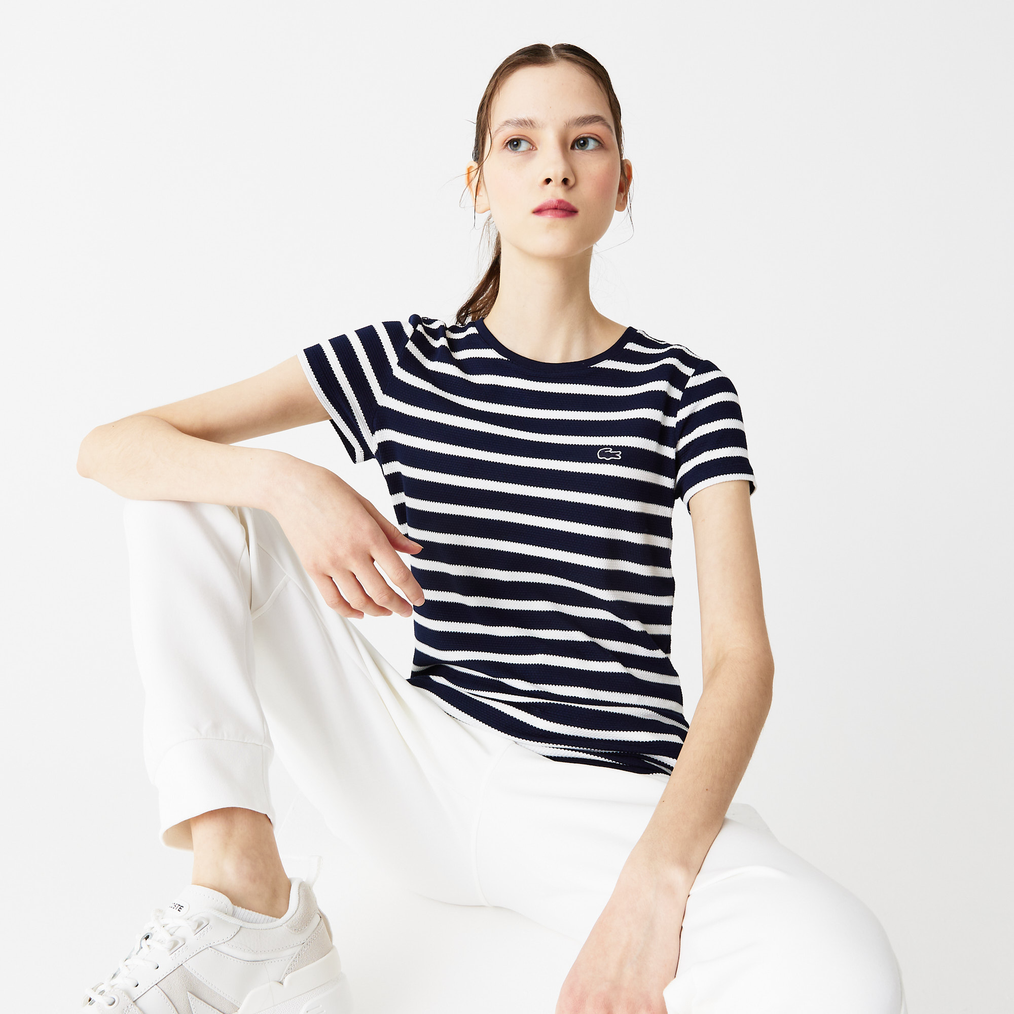 Женская футболка Lacoste Slim Fit, синий, арт. TF0823