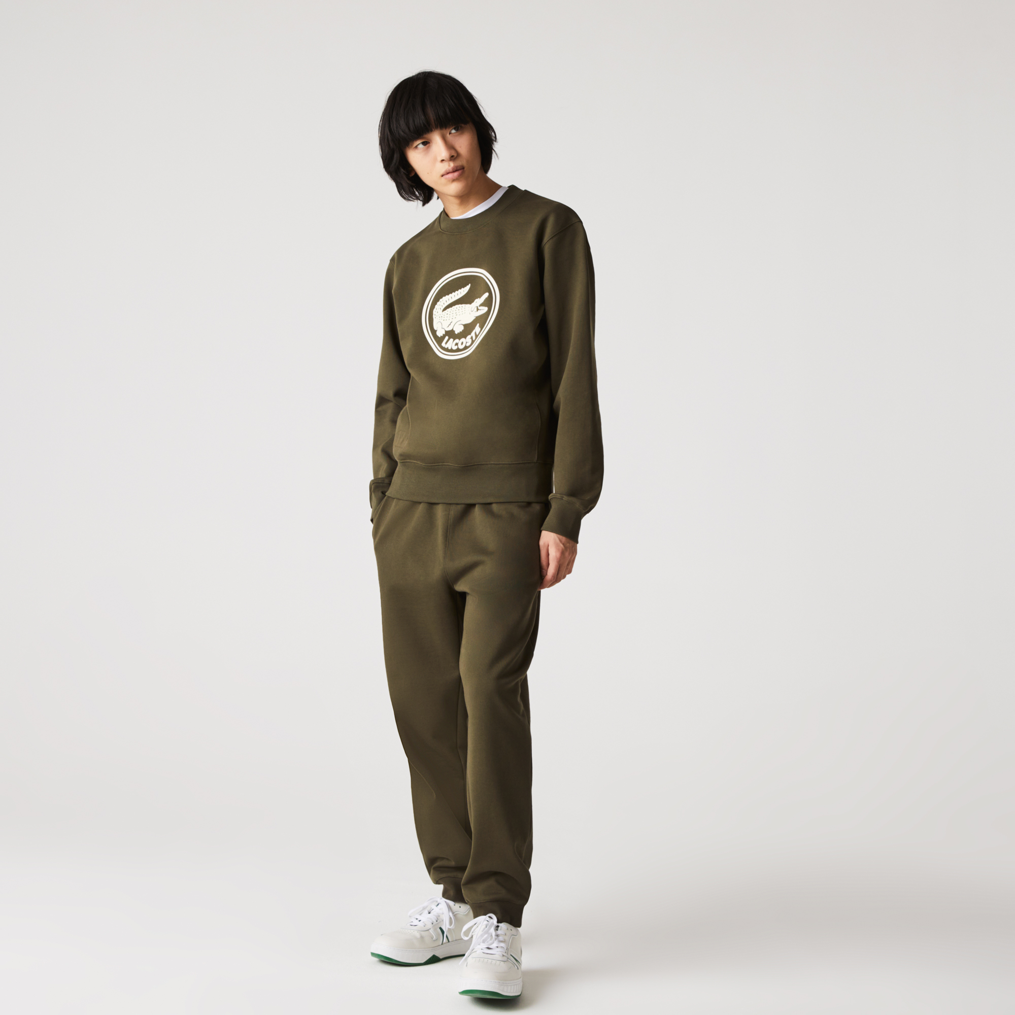 

Флисовый свитшот Lacoste унисекс с 3D-логотипом, Коричневый