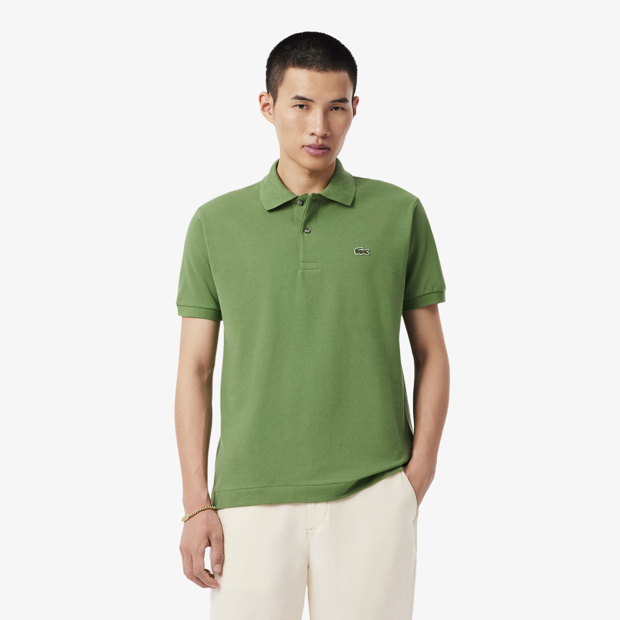 

Мужское поло Lacoste L1212 Classic Fit, Зелёный