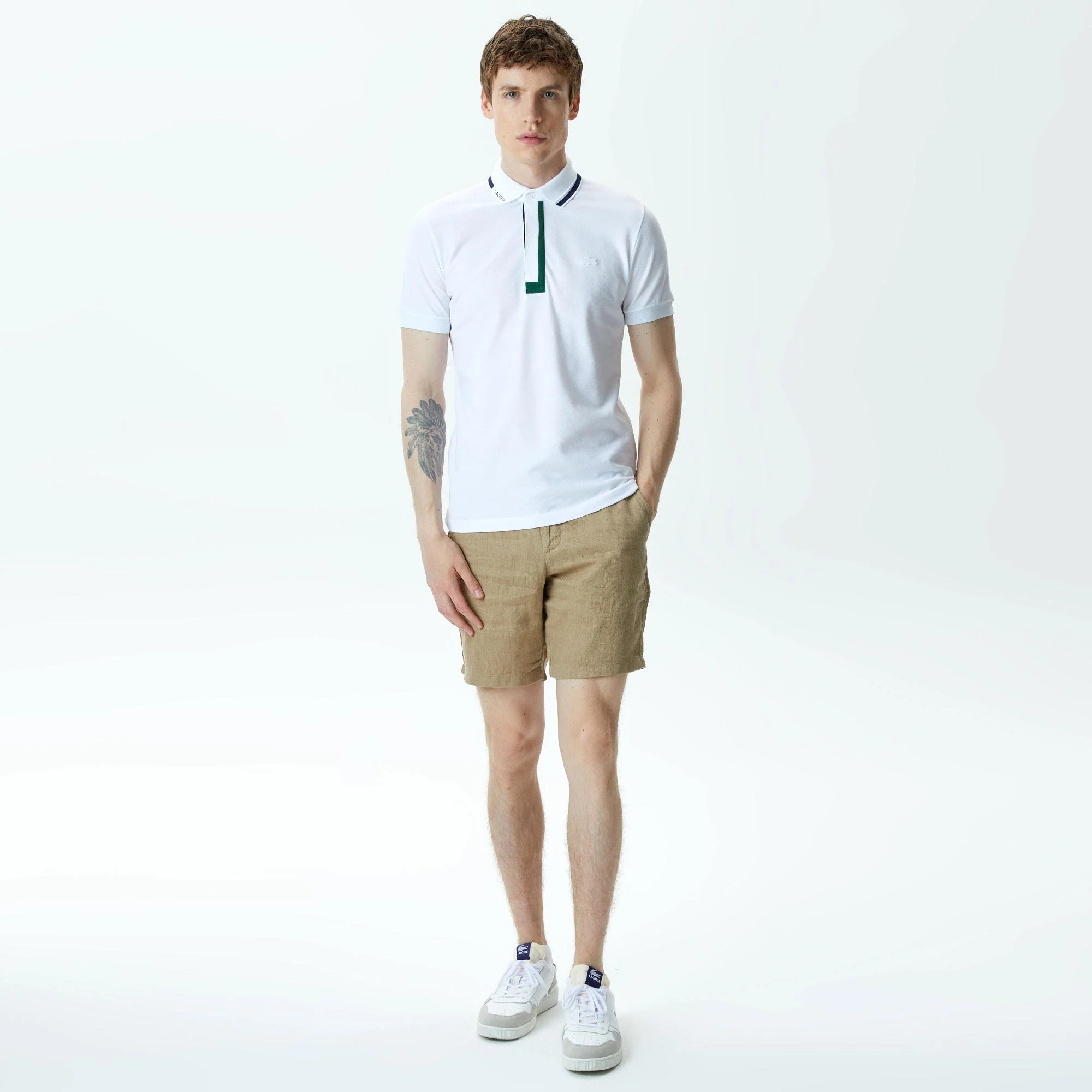 Мужские льняные шорты Lacoste Regular Fit, бежевый, арт. FH0041