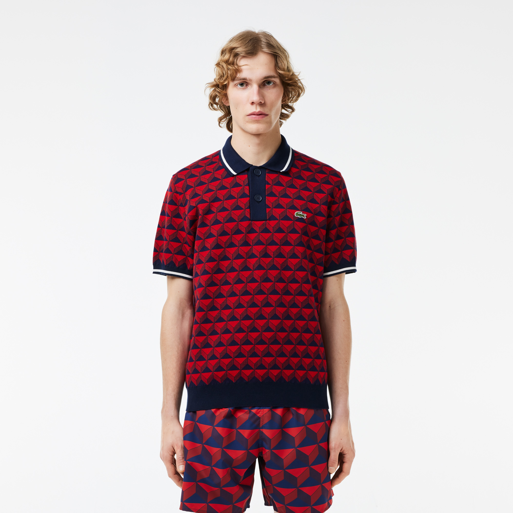 

Мужское трикотажное поло Lacoste, Красный