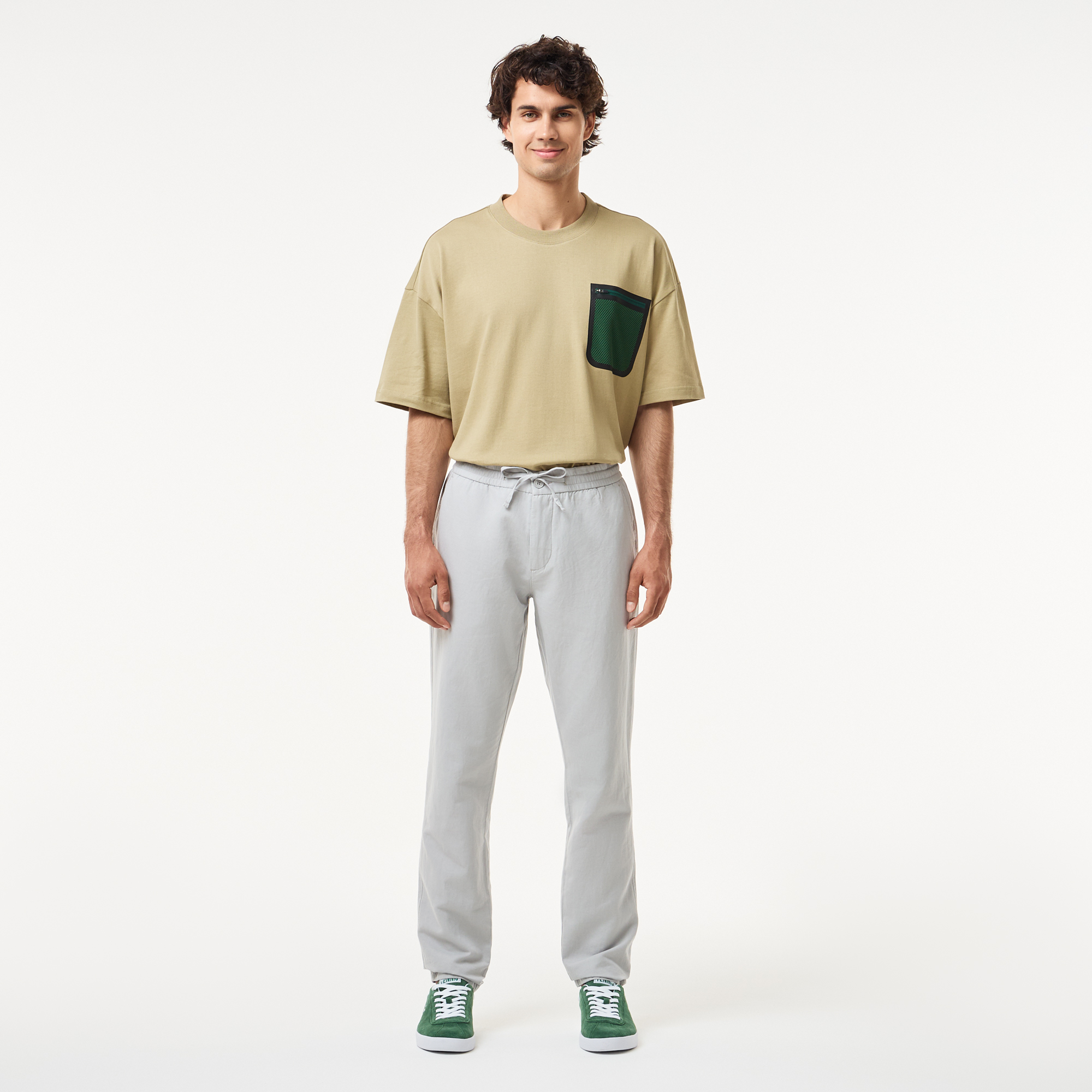 Мужские брюки Lacoste стандартного кроя, серый, арт. HH0406