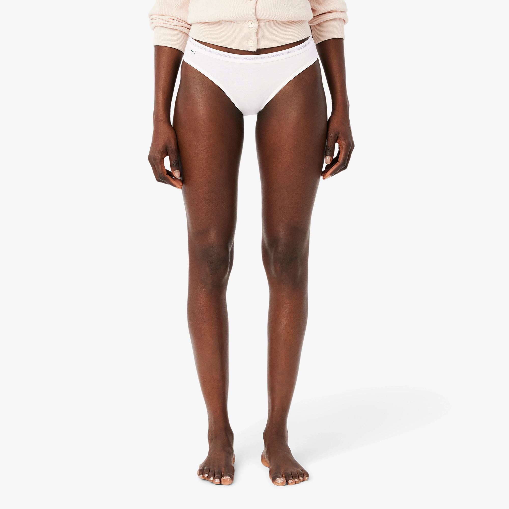 Женские трусы Lacoste из эластичного хлопка (3ед.) 4
