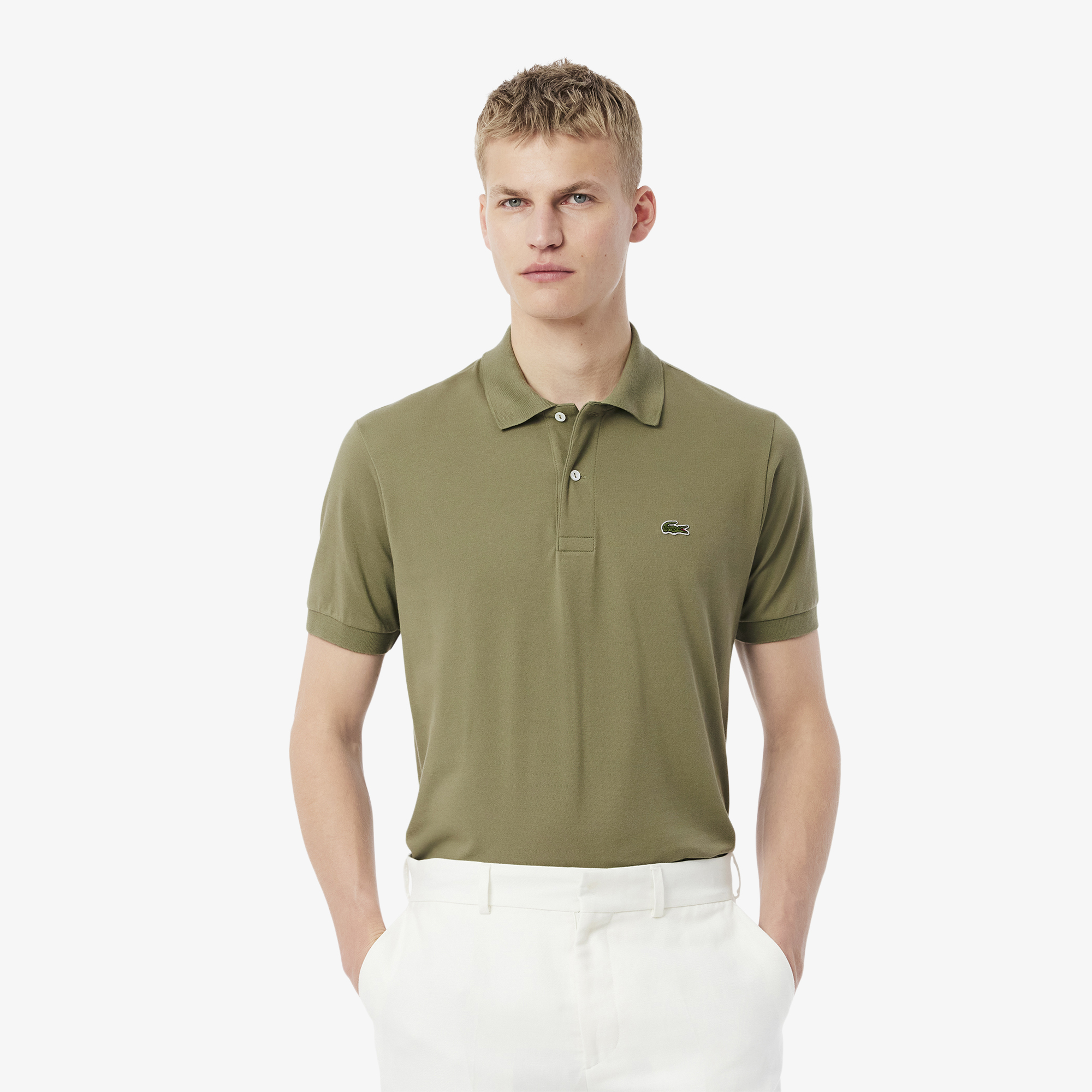 Мужское поло Lacoste из органического хлопка, хаки, арт. PH9851