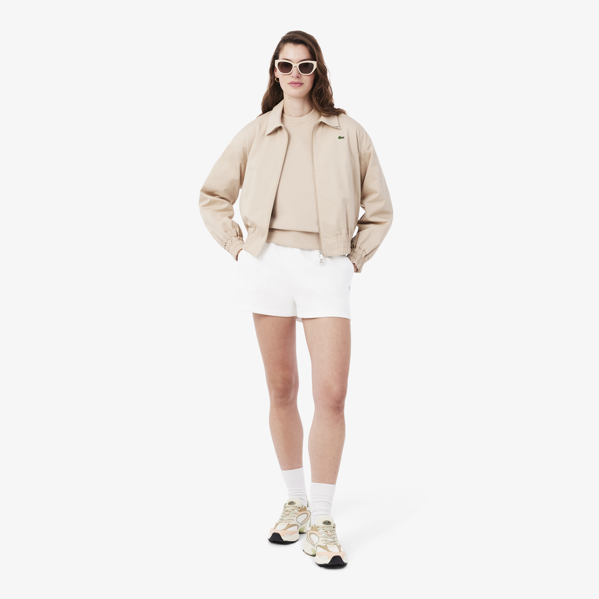 Шорты женские Lacoste Core Active, белый, арт. GF9991