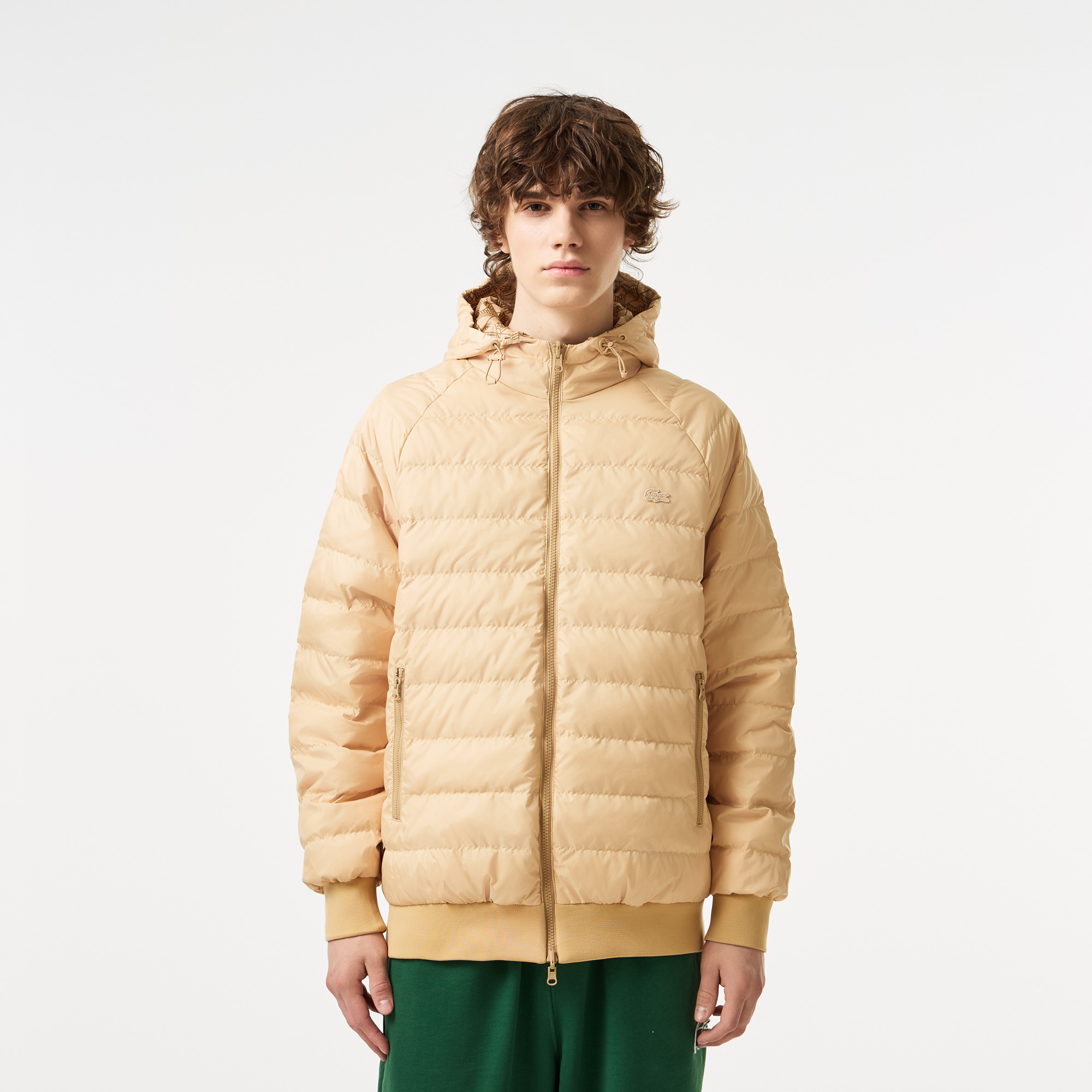 

Мужская стёганая куртка Lacoste, Бежевый
