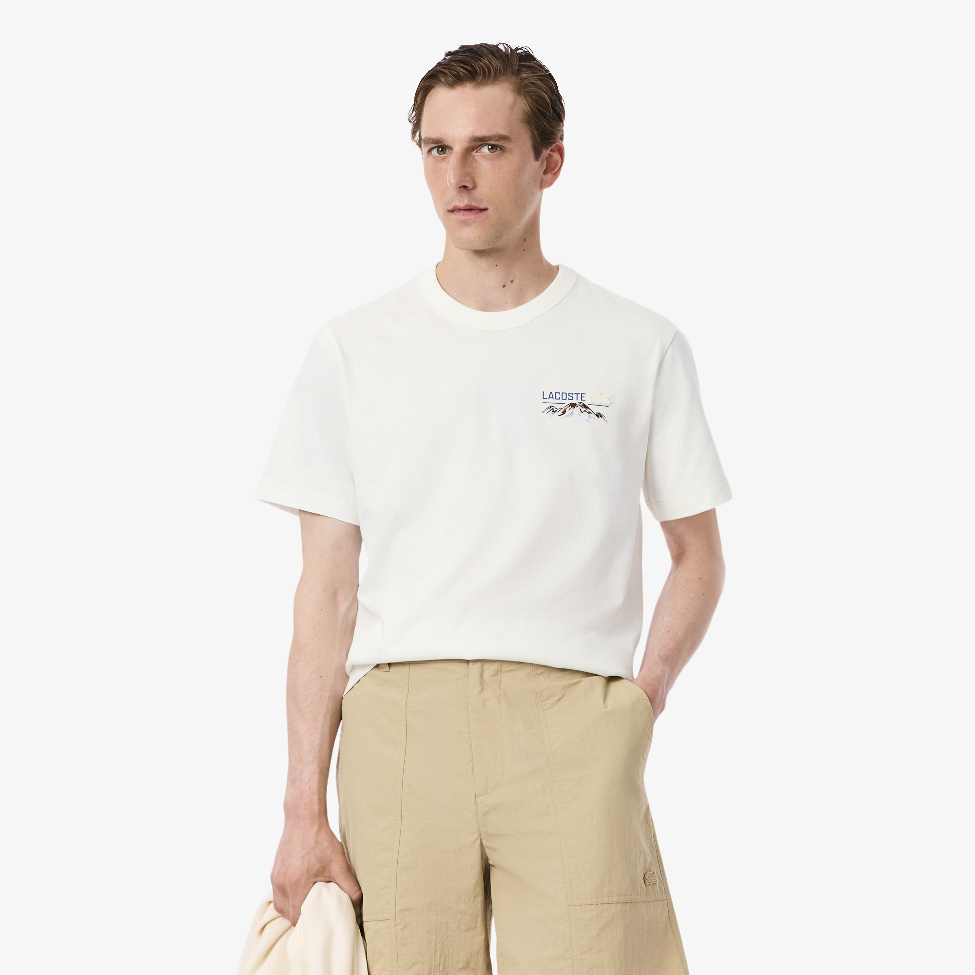 Мужская футболка Lacoste, белый, арт. TH5825
