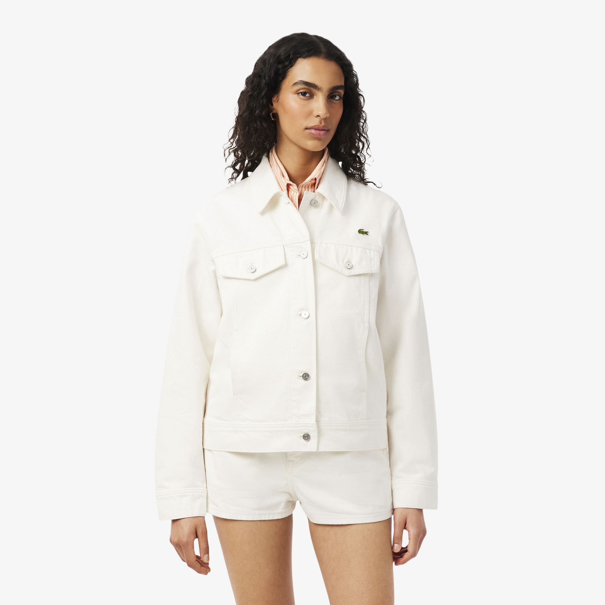 

Женская джинсовая куртка Lacoste, Белый