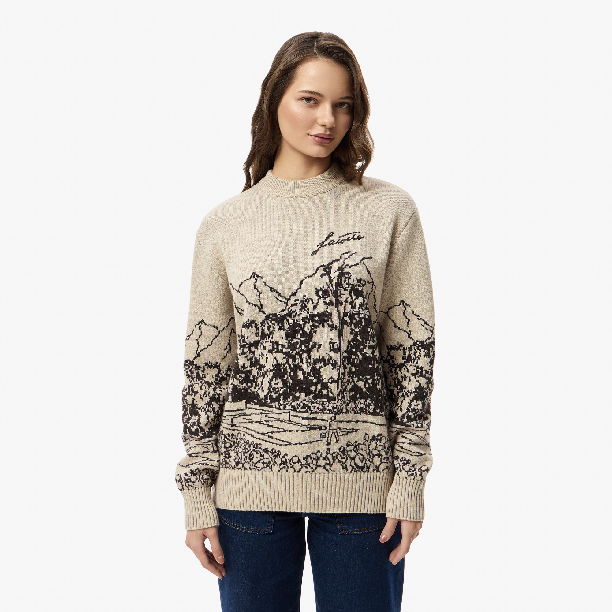 Свитер Lacoste RELAXED FIT, бежевый, арт. AF2611