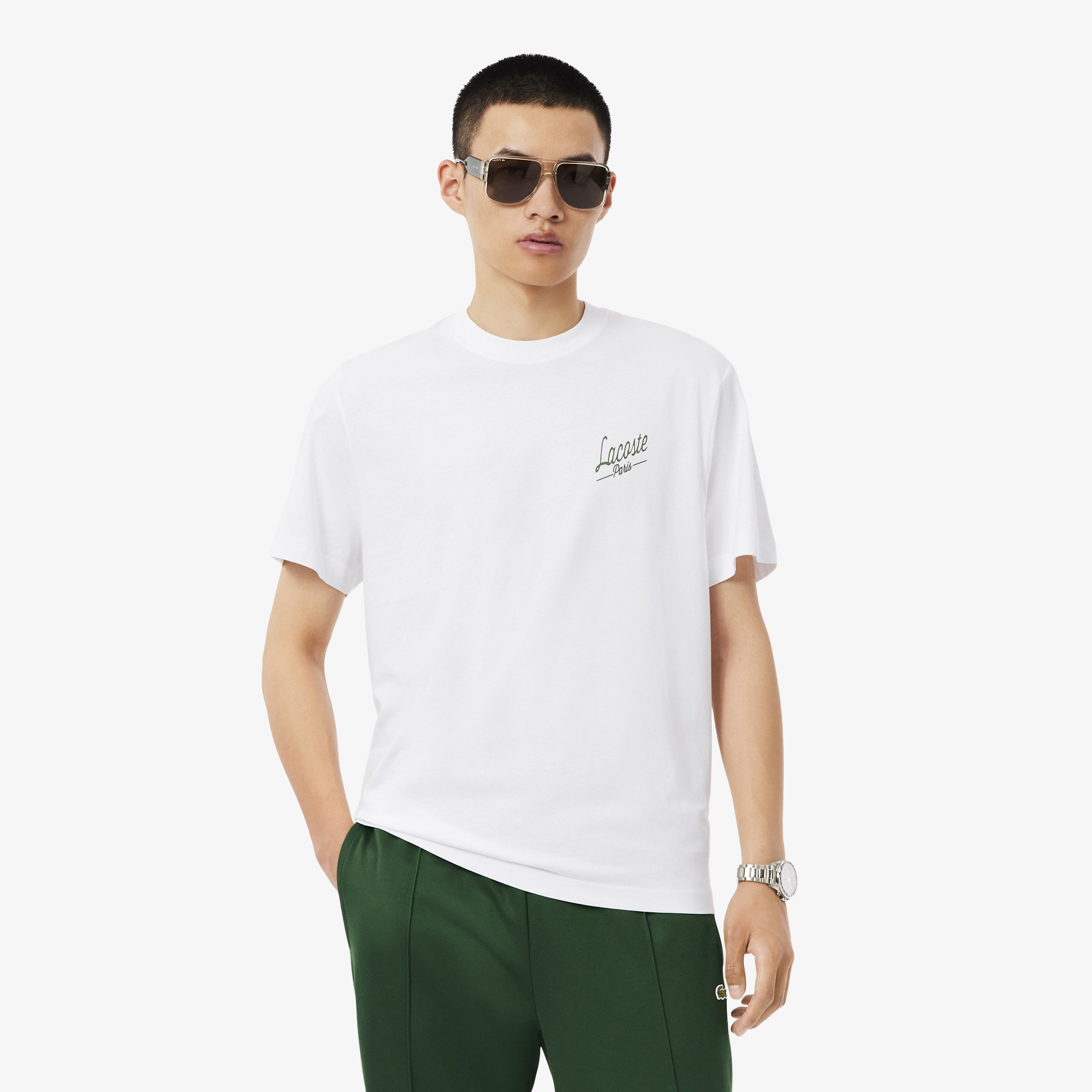 Мужская футболка Lacoste, белый, арт. TH5948