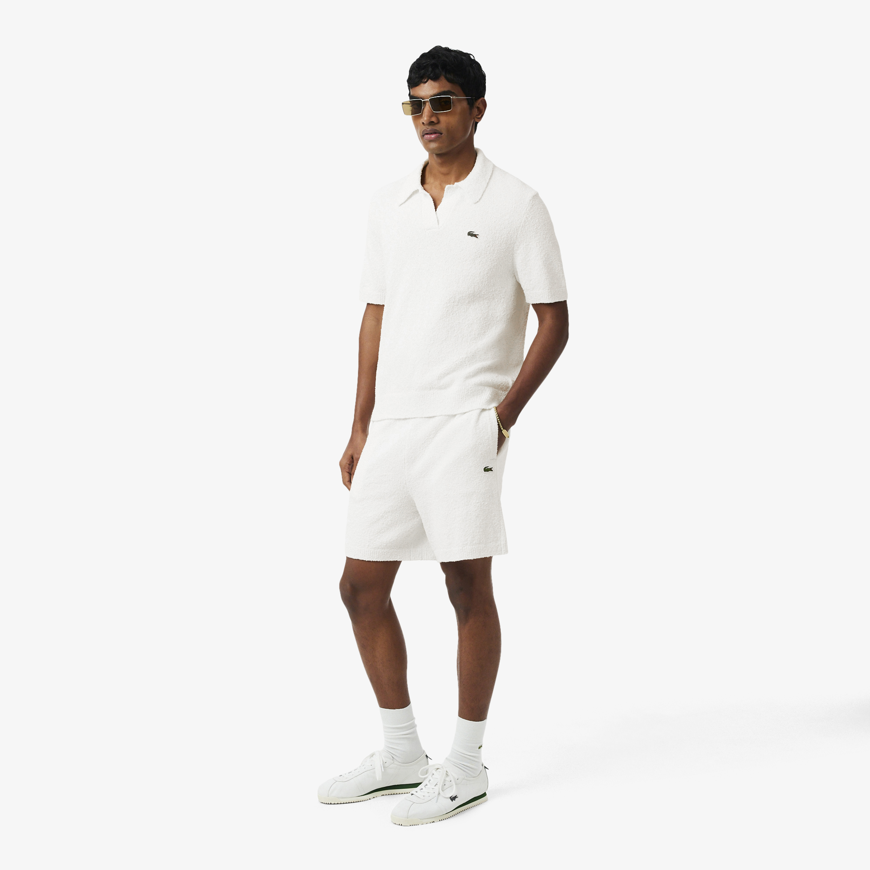 

Мужские хлопковые шорты Lacoste, Белый