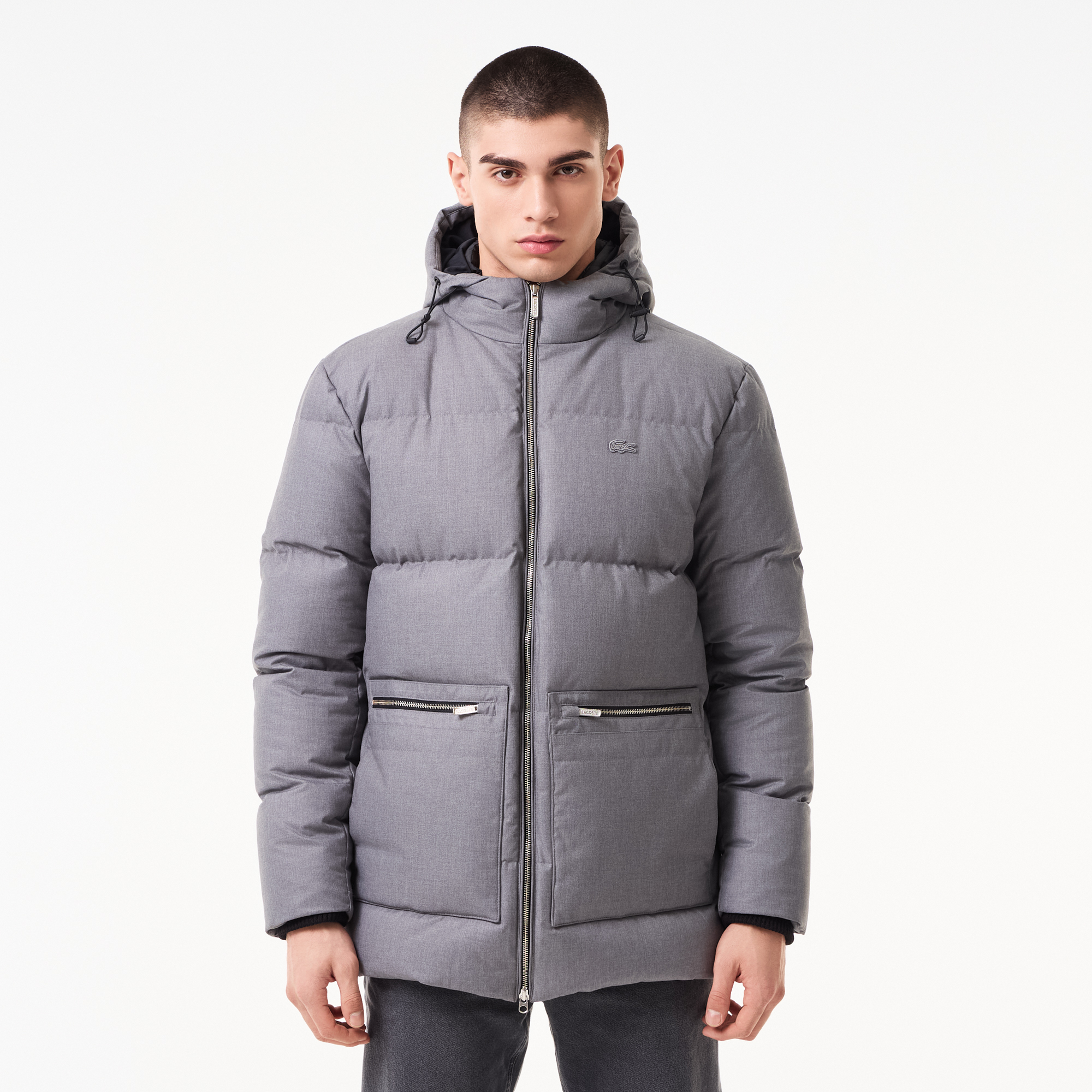 

Мужская куртка Lacoste с капюшоном, Серый