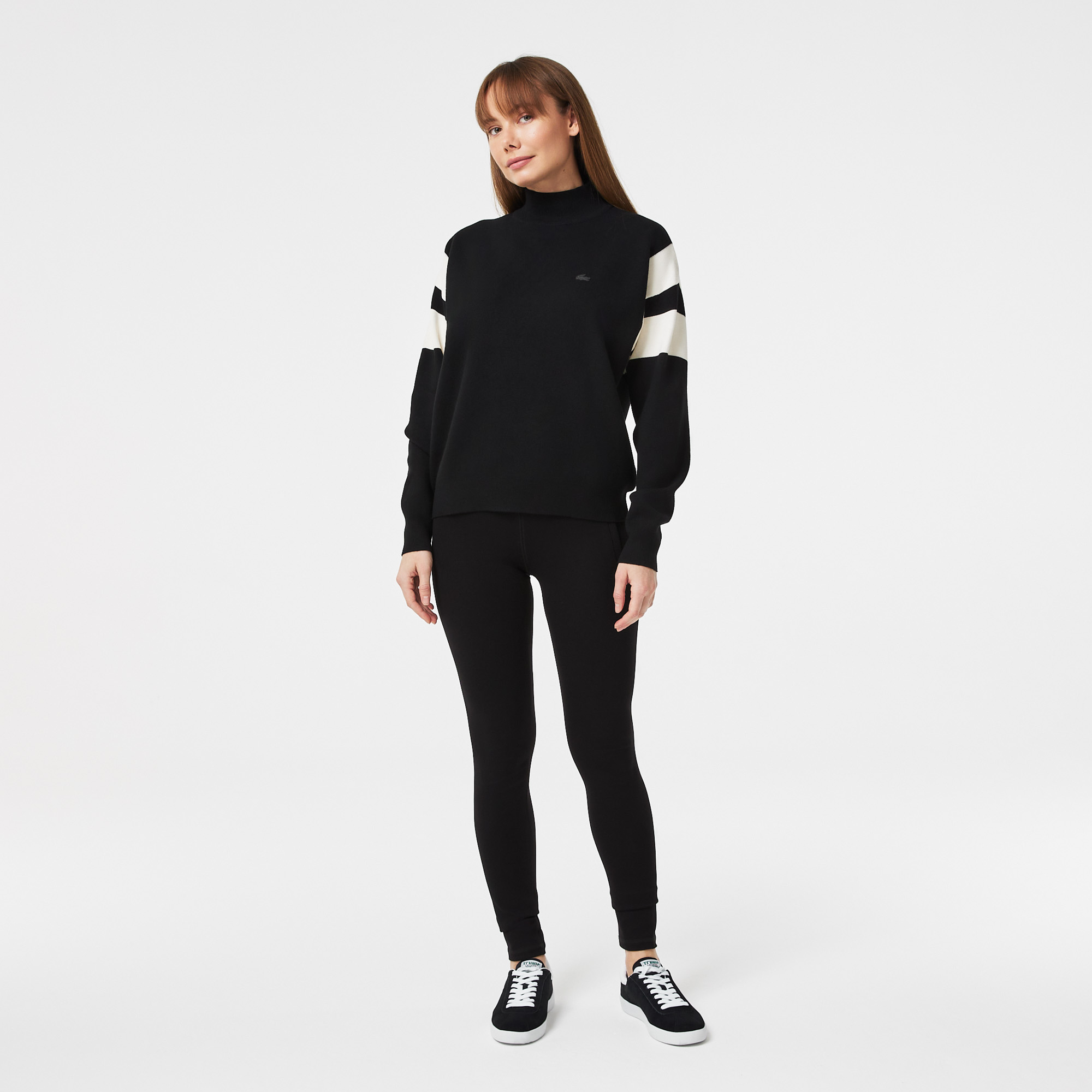 Женские легинсы Lacoste Chino Fit, черный, арт. HF2425