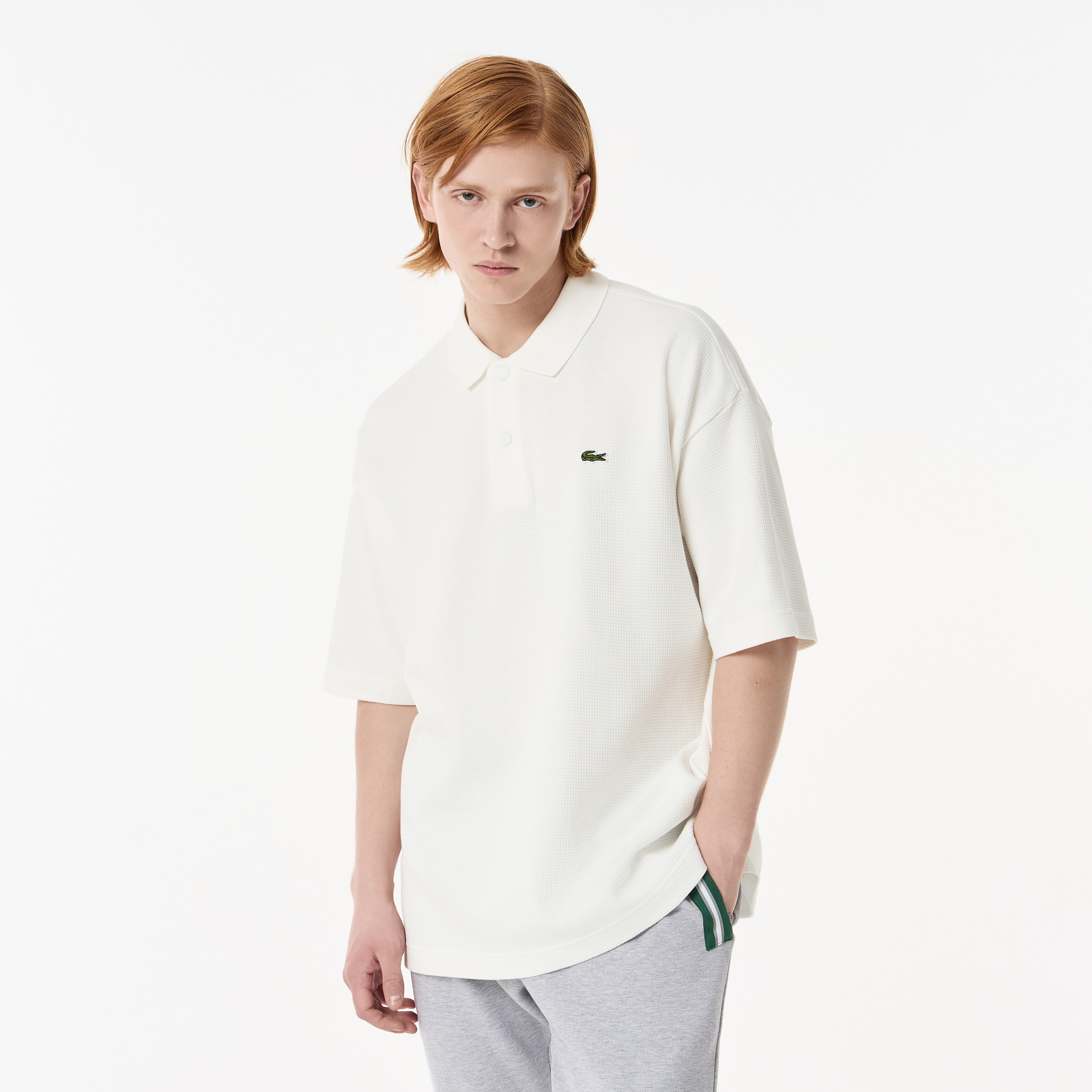 Мужское поло Lacoste, белый, арт. PH0530