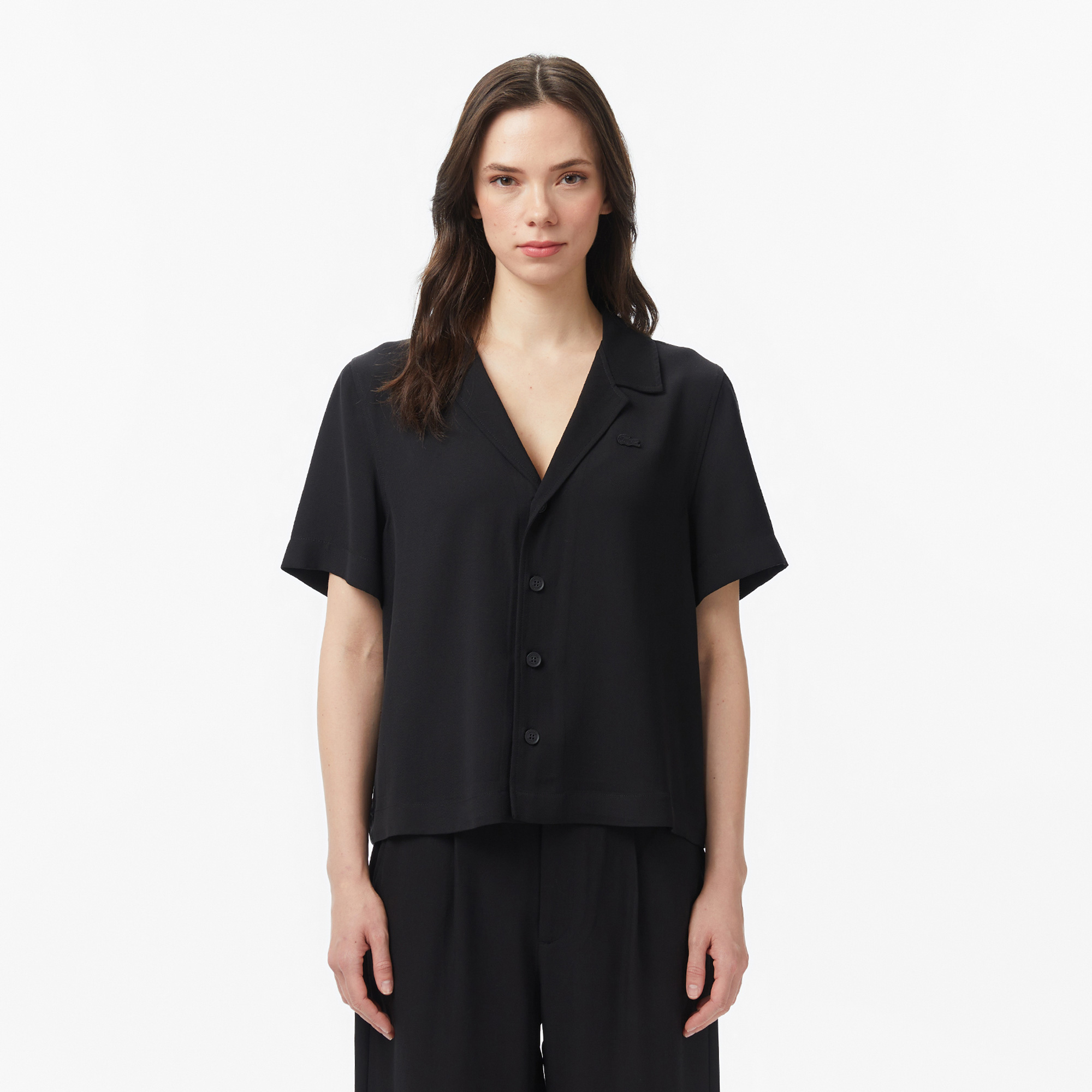 Рубашка женская Lacoste, черный, арт. CF0619