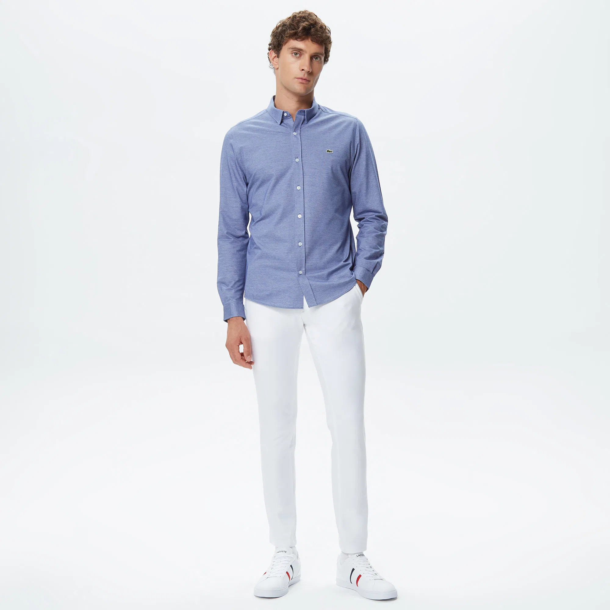 Мужские брюки Lacoste Slim Fit, белый, арт. HH0305