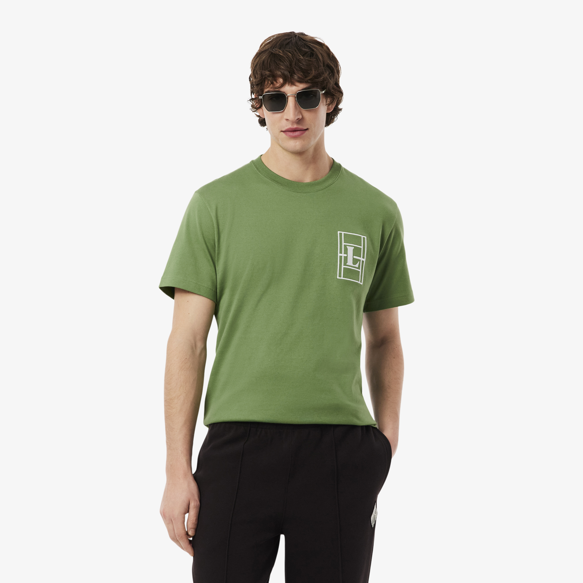 Мужская хлопковая футболка Lacoste