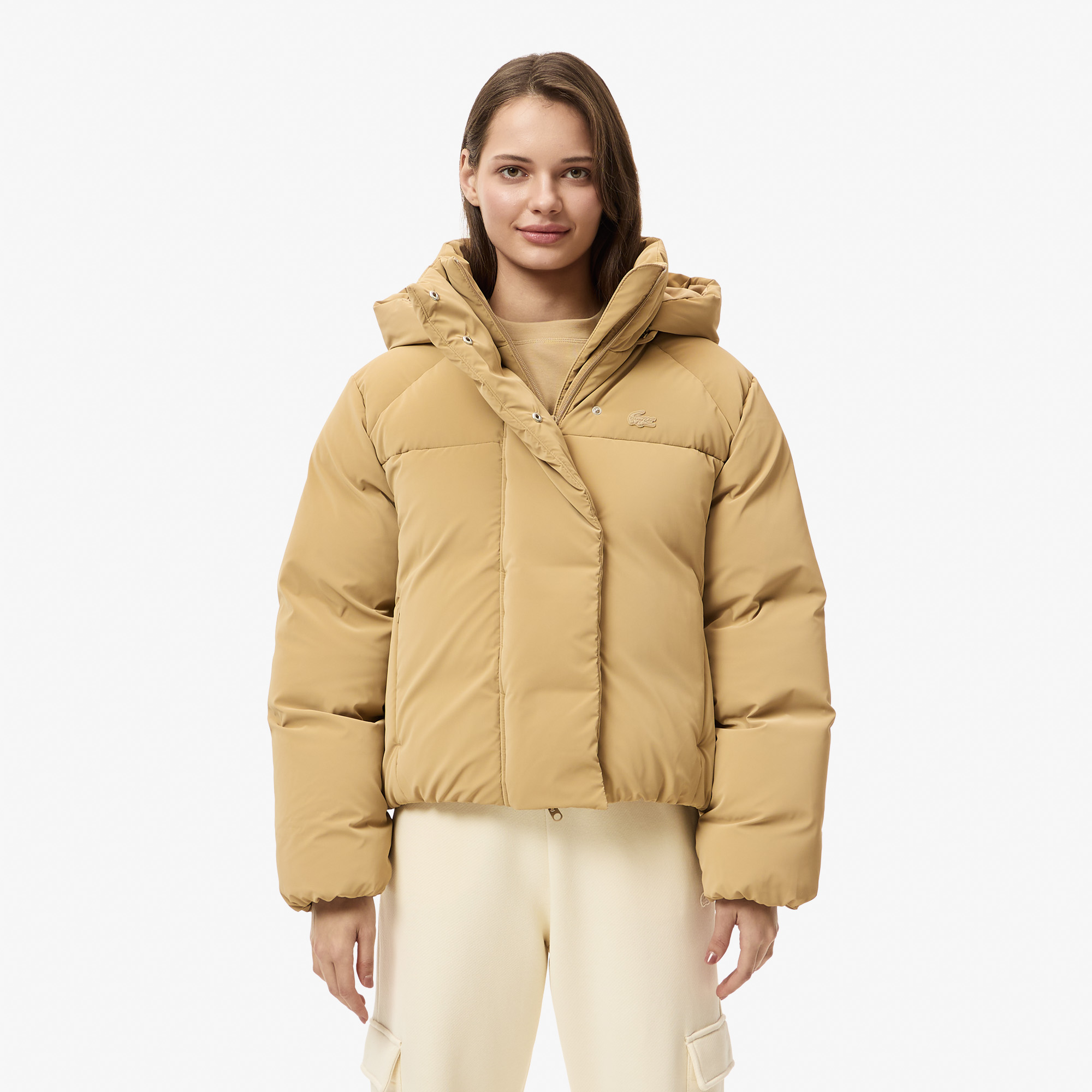 Женская укороченная куртка Lacoste, бежевый, арт. BF2607