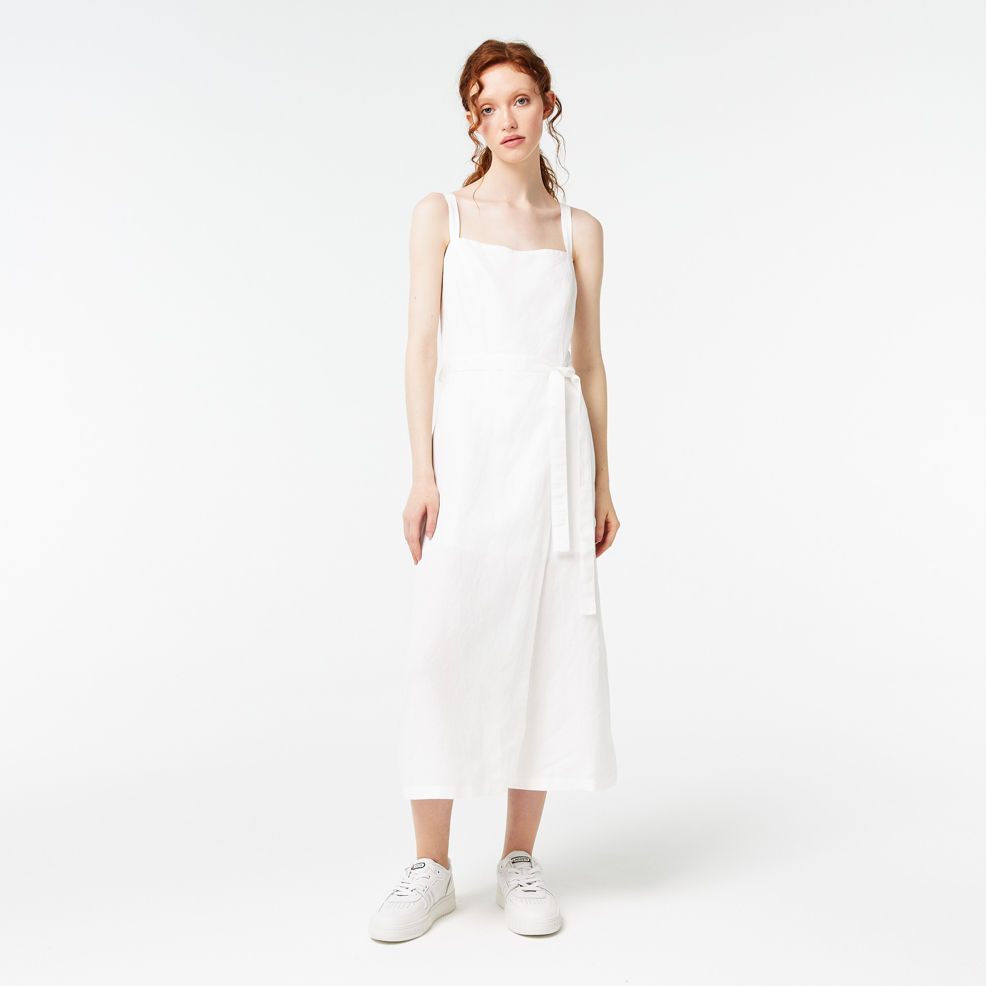 Женское платье Lacoste прямой посадки, белый, арт. EF0221