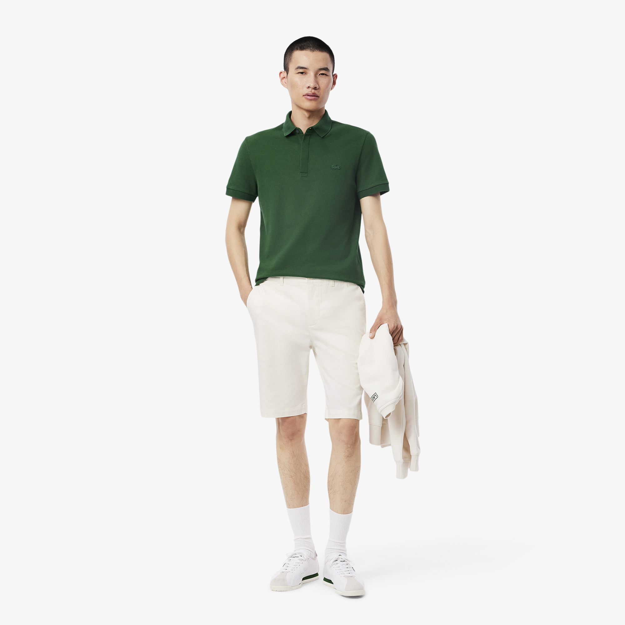 

Мужские шорты Lacoste из эластичного органического хлопка, Белый