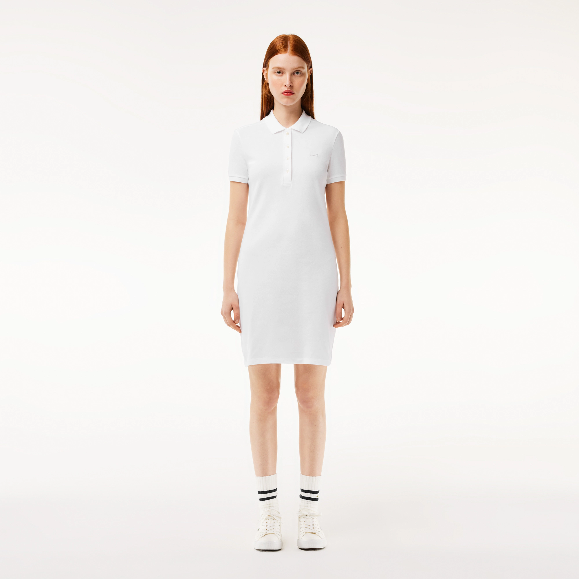 Платье-поло Lacoste, белый, арт. EF5473